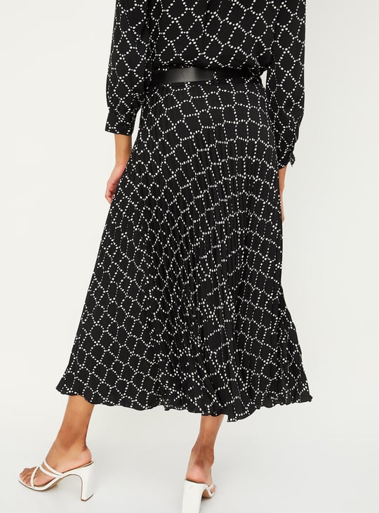 Women Pleated Midi Skirt