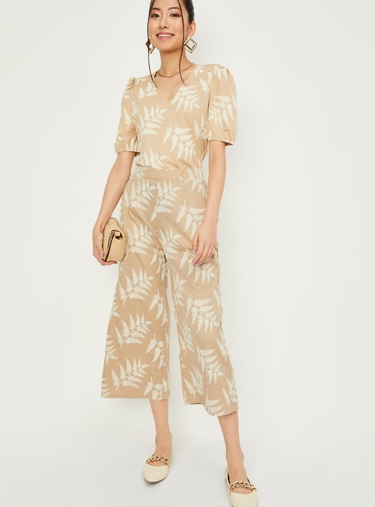 Women Printed Flared Trousers