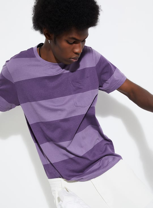 URB_N Men Slim Fit Striped T-shirt