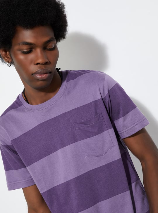 URB_N Men Slim Fit Striped T-shirt