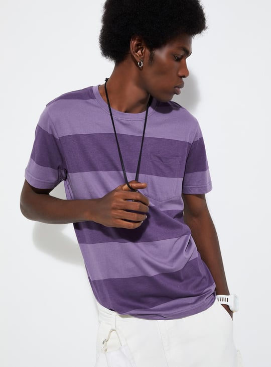 URB_N Men Slim Fit Striped T-shirt