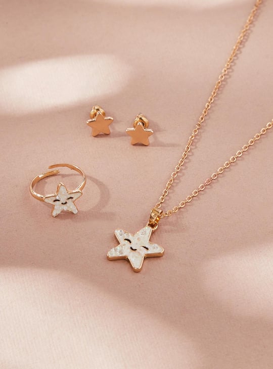 Girls Chain with Star Pendant Set