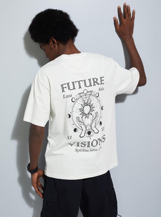 Naptime BIG T-SHIRTS-WHITE Tシャツ Buy URB_N Men Relaxed Fit Back Graphic T-shirt Online at just Rs