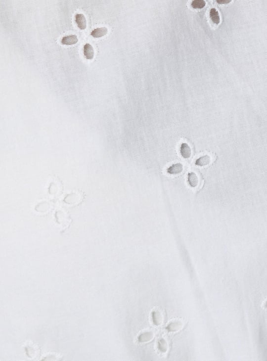 Girls Schiffli Tiered Dress