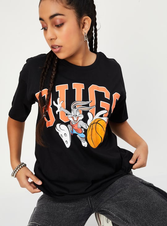 Girls Bugs Bunny Printed T-shirt