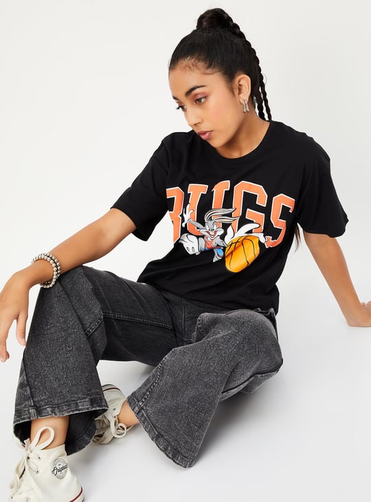 Girls Bugs Bunny Printed T-shirt