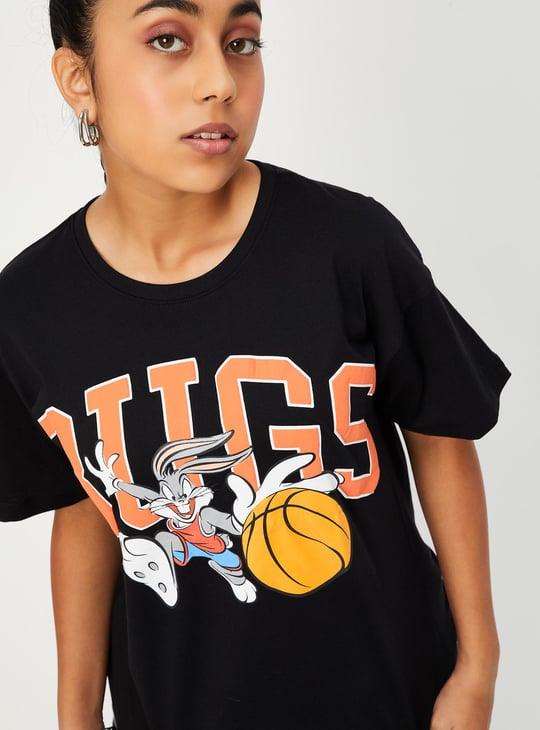 Girls Bugs Bunny Printed T-shirt