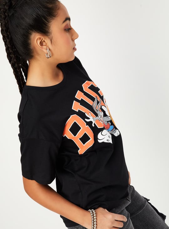 Girls Bugs Bunny Printed T-shirt