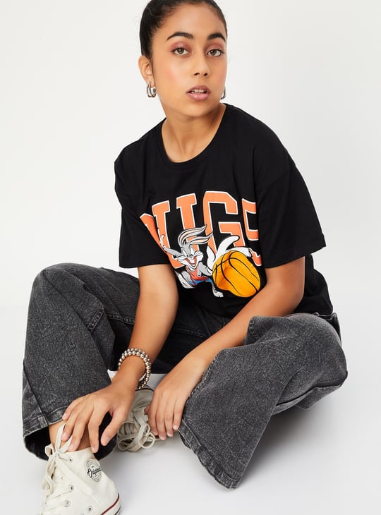 Girls Bugs Bunny Printed T-shirt