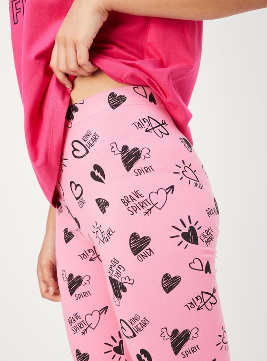 Girls Printed Full-Length Leggings