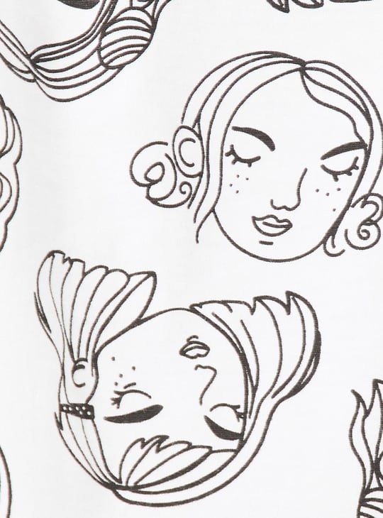 Girls Printed Boxy Crop T-shirt