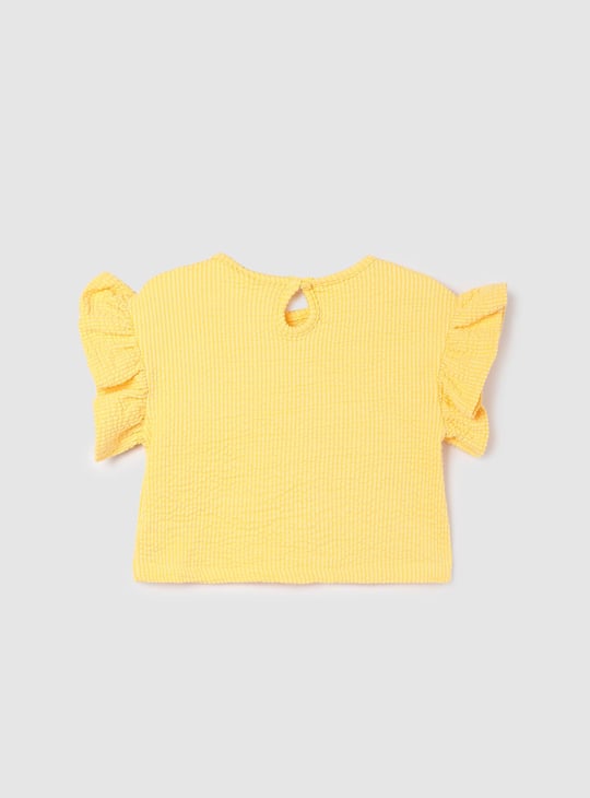 Girls Striped Shorts Set