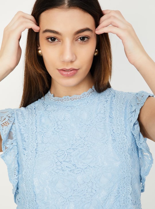 Women Lace Peplum Top