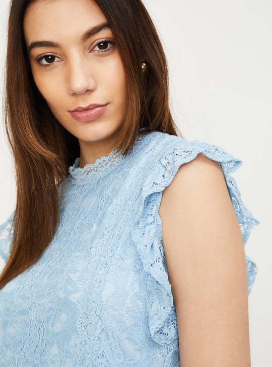 Women Lace Peplum Top