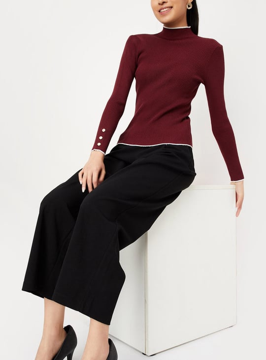 Women Pleated Wide-Leg Trousers