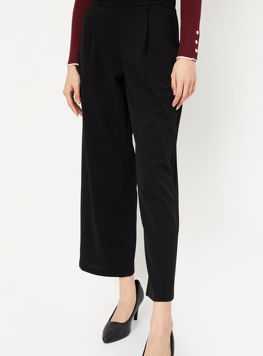 Women Pleated Wide-Leg Trousers