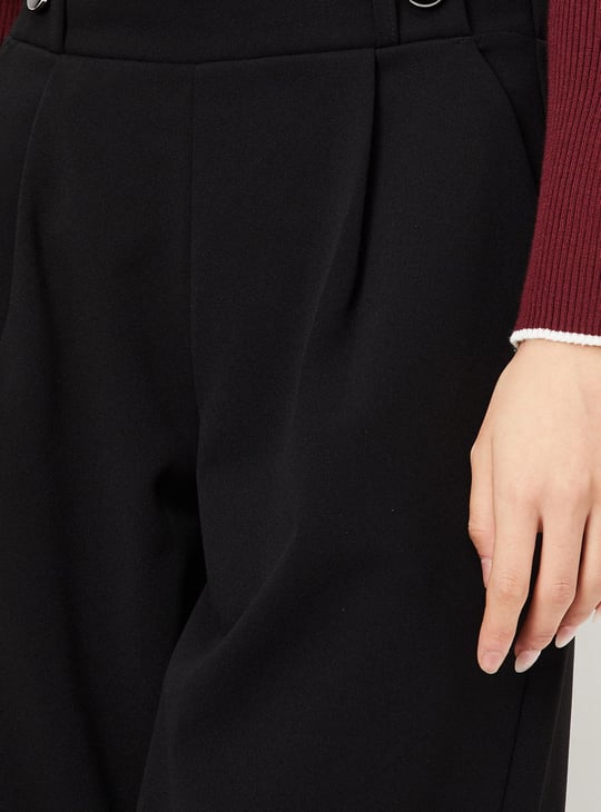 Women Pleated Wide-Leg Trousers