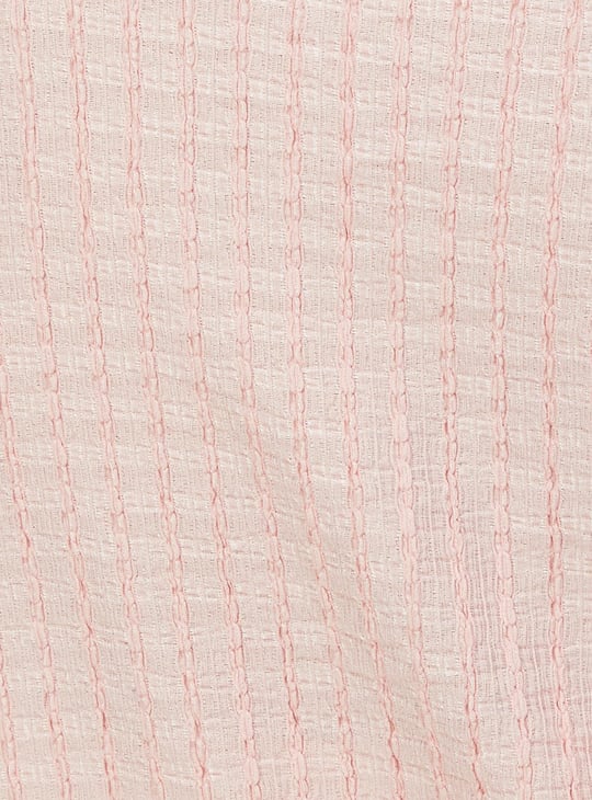 Women Textured Peter Pan Collar Top