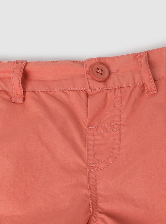 Boys Solid Woven Shorts