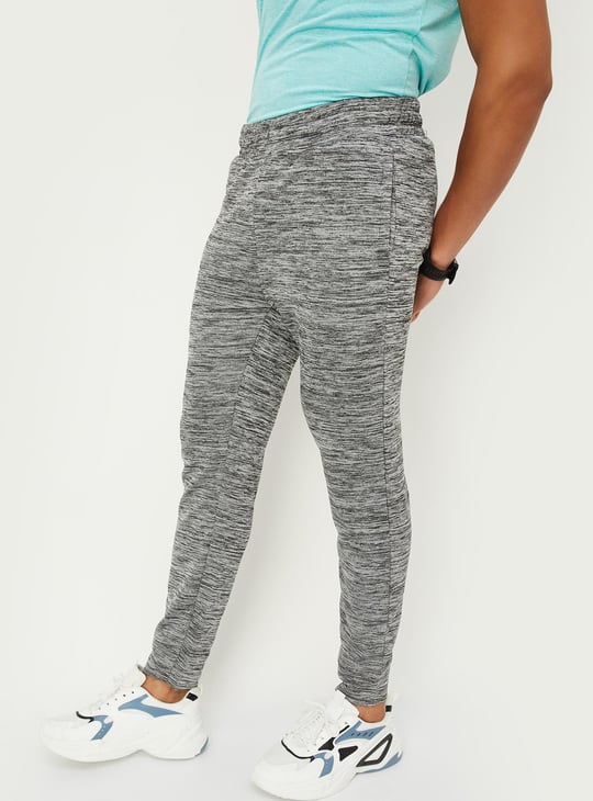 Men Heathered Slim Fit Track Pants
