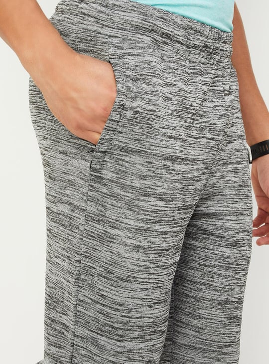 Men Heathered Slim Fit Track Pants