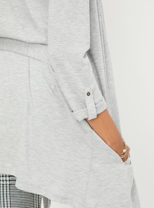 Women Solid Open-Front Shrug
