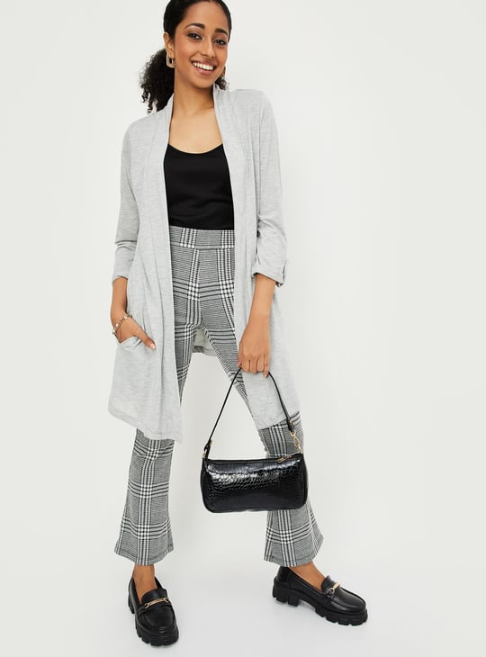 Women Solid Open-Front Shrug