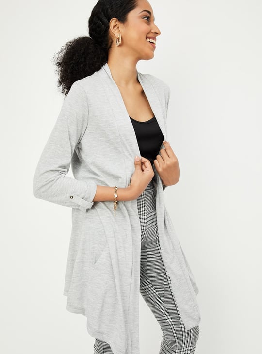 Women Solid Open-Front Shrug