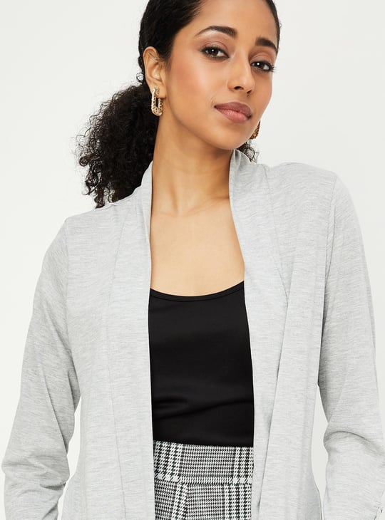 Women Solid Open-Front Shrug