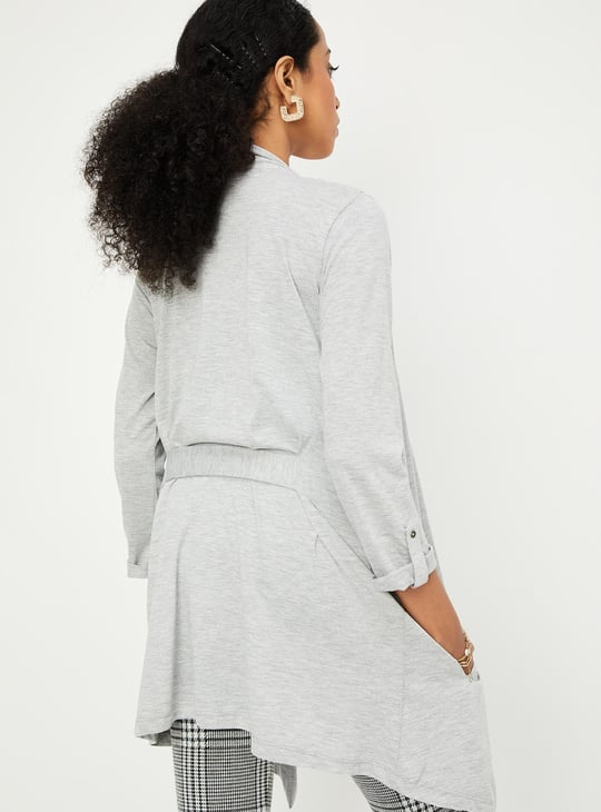 Women Solid Open-Front Shrug