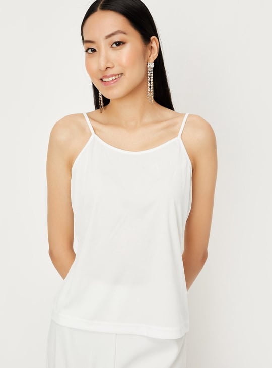 Women Printed Ruffle Detailed Top with Cami