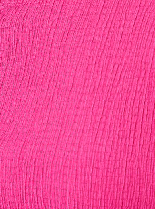 URB_N Women Textured Sleeveless Crop Top