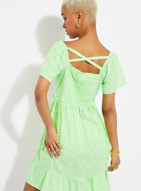 URB_N Women Printed A-line Dress