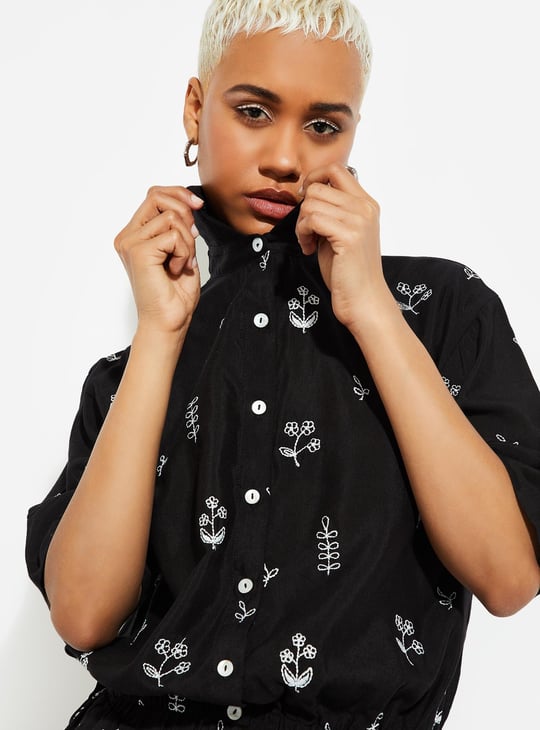 URB_N Women Embroidered Shirt