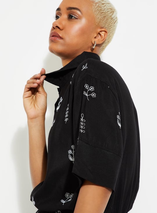 URB_N Women Embroidered Shirt