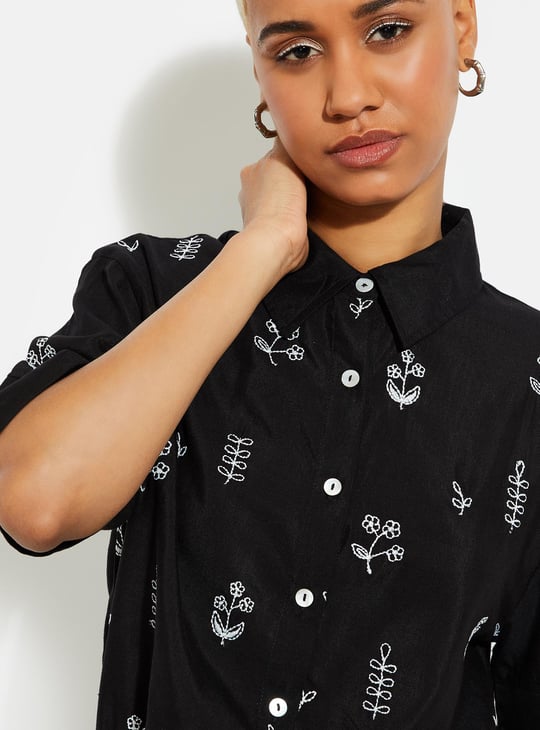 URB_N Women Embroidered Shirt