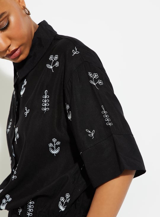 URB_N Women Embroidered Shirt