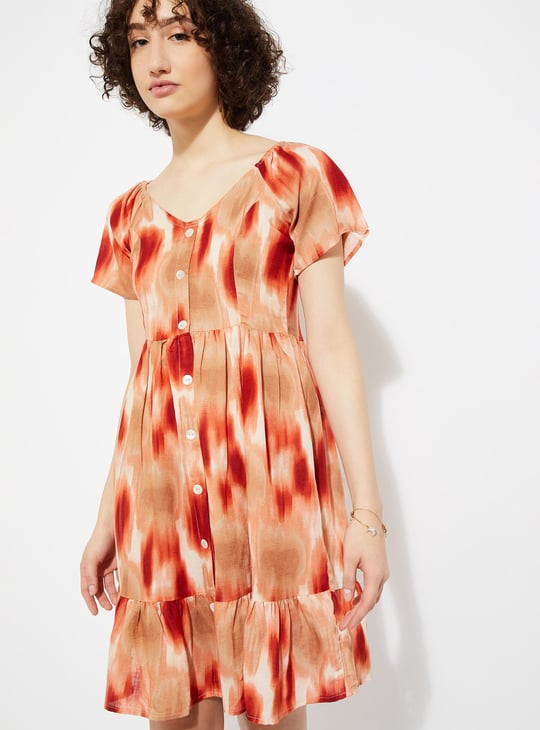 URB_N Women Printed Fit & Flare Dress