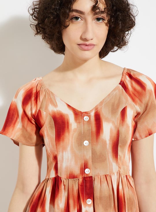 URB_N Women Printed Fit & Flare Dress