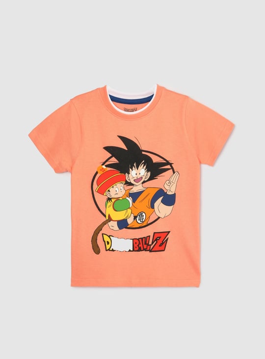 Boys Dragon Ball-Z Printed T-shirt