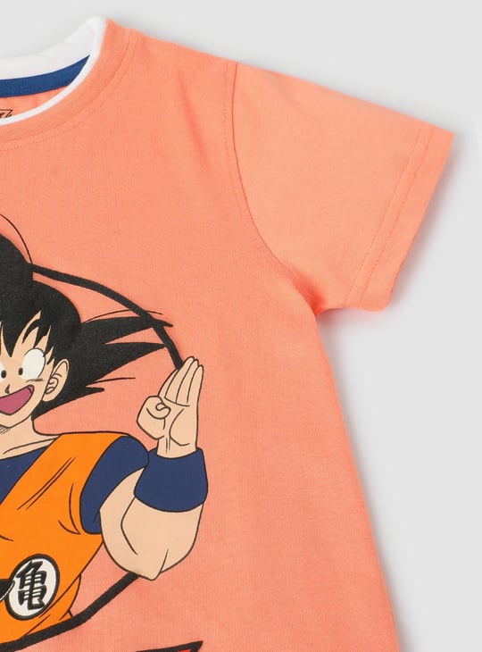 Boys Dragon Ball-Z Printed T-shirt