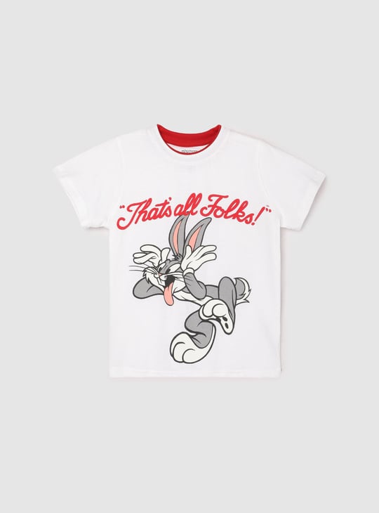 Boys Bugs Bunny Printed T-shirt