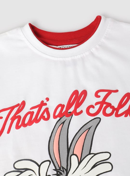 Boys Bugs Bunny Printed T-shirt