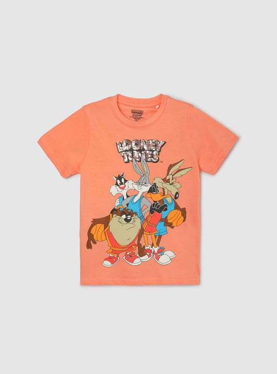 Buy Boys Sequinned Looney Tunes T-shirt Online at just Rs. 399.0