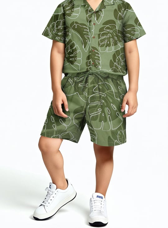 Boys Tropical Printed Woven Shorts