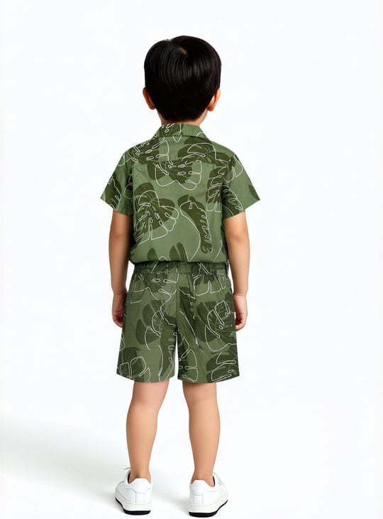 Boys Tropical Printed Woven Shorts