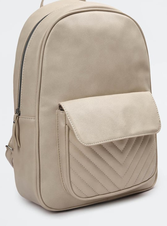 Women Solid Zip-Around Backpack