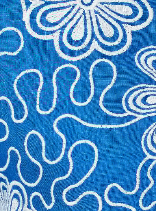 Women Embroidered Midi Boho Dress