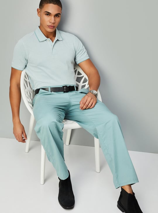 Men Solid Slim Fit Polo T-shirt