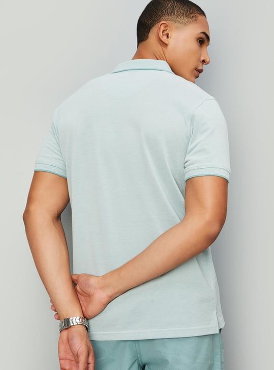 Men Solid Slim Fit Polo T-shirt